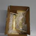 Gold Metal Furniture Legs Heavy Duty Straight Furniture Feet DIY Modern Replacement Legs for Cabinet Sofa Couch Chair-Set of 4 (Gold, 8")