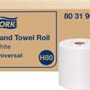 Tork Paper Hand Towel Roll White H80, Universal, 100% Recycled Fiber, 6 Rolls x 800 ft, 8031900, 6 Count