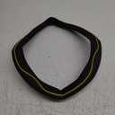 Gomass Car Steering Wheel Cover, Anti-Slip, Safety, Soft, Breathable, Heavy Duty, Thick, Full Surround, Sports Style (Black with Yellow Line)