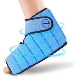 Large Foot Ice Pack Wrap for Plantar Fasciitis Relief with 2 Hours Long Lasting Cold, Reusable Sprained Ankle Ice Pack Wrap for Injuries, Heel Pain, Swelling, Achilles Tendonitis, Surgery