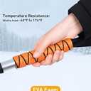 EcoNour 27" Aluminum Ice Scrapers for Car Windshield | Car Snow Scraper Window and Snow Brush with Ergonomic Foam Grip Winter Accessories (Orange)