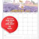 Calendar 2026-2027, Monthly Desk Calendar from July 2026 to December 2027, 15" x 12", Large Desktop Calendar Monthly, Perfect for Home or Office, Bible