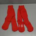 FITRELL 2/3 Pack Soccer Socks Baseball Softball For Youth Kids Boys Girls, Over-The-Calf Football Socks for Adult Men Women (Red, XS)