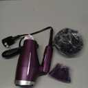 Conair Worldwide Folding Handle Hair Dryer with Concentrator & Diffuser, 1875W Travel Blow Dryer with Smart Voltage Technology, Ionic Conditioning Fights Frizz, 3 Heat & 2 Speed Settings, Purple