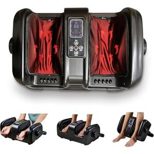 LifePro Foot Massager for Neuropathy with Heat - SoleSerene Shiatsu Foot and Calf Massager, Electric Machine with Remote Control for Feet, Ankles, and Arms