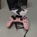 Kujian Wireless Controller for PS4 with RGB LED Modes, Gaming Remote with USB-C Charge Cable/ Dual Shock/ 6-Axis Gyro/ 3.5mm Audio Jack/ Speaker, Gaming Controller for Playstation 4/ PS3 (Pink)