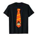 Funny Thanksgiving Tie With Turkey For Family Dinner T-Shirt, 3XL