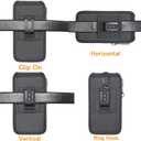 Dual Phone Holster Case for 2 Phones, Diihossbox 2 Cell Phone Pouch with Belt Clip for iPhone 16 15 14 13 12 11 Pro Max/16 15 14 Plus Galaxy S23 S22+ S21 S11+(Fits Otterbox Commuter Case)