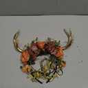 MOSTORY Woodland Flower Antler Headband - Fairy Reindeer Headpiece with Vines for Renaissance Accessories Women Cosplay