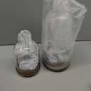 5"&4" Hurricane Glass Candle Holders - Glass & Brass Metal Candle Holder for Pillar Candles, Decorative Table Coffee Table Decor, Gold Hurricane Candle Lanterns Cloche for Anthropology Fall Decor