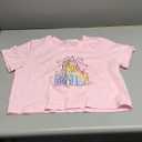 Magical Crop Top Women's Multicolor Cute Castle Graphic Tee Magic Kingdom Vacation Tshirt Casual Summer Shirt (Medium, Pink)