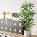 6Ft Dracaena Plant Artificial Tree Fake Tropical Floor Plants Potted (Real Touch) Artificial Silk Tree Leaf Faux Trees Black Tall Planter for Home Office Living Room Indoor Outdoor Decor（1Pack）