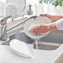 Soap Dish 2PCS, Self-Draining Bar Soap Holder, Leaf Shape Ceramic Drain Soap Dishes for Bathroom Kitchen, Easy to Clean Keeps Soap Dry, White, ANTIS'S HOME