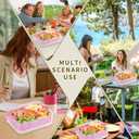 Divided Chilled Serving Tray for Parties, Ice Chilled Party Platter, Ice Serving Bowl with Lid and Handle, Charcuterie Serving Board, Cold Dish Dip for Fruit Seafood Vegetable Shrimp Cocktail Appetizer