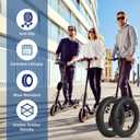 10 x 2.125 Scooter Tire Inner Tube, 10 inch Tube, Compatible with 10x1.90 10x1.95 10 x 2 54-152 Most, for Segway Ninebot F20, F25, F30, F40 Electric Scooter [Thickened] [Tire Levers] (2 Pack)