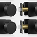 Haidms Black Interior Door Knobs, Zinc-Alloy Heavy Duty round Matte Black Privac 3PCS