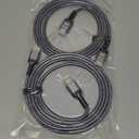 10K 8K HDMI 2.1 Cable 2-Pack 6.6FT, Highwings Certified 48Gbps Ultra High Speed Slim HDMI Cord,Support 4K@120Hz 8K@60Hz, HDCP 2.2&2.3, Dynamic HDR,eARC,DTS:X, Compatible with Roku TV/HDTV/PS5/Blu-ray (Grey)