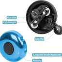 Classic Bike Bell, Aluminum Bicycle Bell, Loud Crisp Clear Sound Bicycle Bike Bell for Adults Kids, Blue