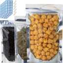 100-Pack Reclosable Large Mylar Bags for Food Storage 6.3" x 9.5" Stand Up Ziplock Pouch Bags Bulk Resealable Smell Proof Aluminum Silver Foil Bags with Clear Window Kitchen Storage Edible Packaging