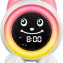 Toddlers Sleep Training Clock, Kids Alarm Clock with Night Light & Nap Timer, Ok to Wake Clock for Girls and Boys (White)