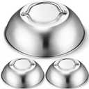 3 Pcs 9 Inch Cheese Melting Dome Round Basting Cover Stainless Steel Griddle Dome for Flat Top Griddle Grill, Kitchen Accessories Indoor or Outdoor