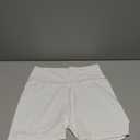 DHSO High Waisted Biker Shorts for Women-5" Tummy Control Fitness Athletic Workout Running Yoga Gym Shorts (Large-X-Large, White)