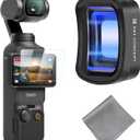 K&F CONCEPT 1.2X Anamorphic Lens Compatible with DJI Osmo Pocket 3, Blue Streak Effect Widescreen Cinematic Lens, Magnetic Attach/Multi-Coated/Optical Glass
