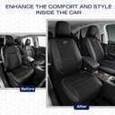 Skechers Air-Cooled Memory Foam Seat Covers,Mesh Thick Car Seat Covers,Piping Leather Car Seat Covers Front Seats,Airbag Compatible,Automotive Comfort Universal Fit Most Cars,Vans,Truck,SUV,Blue