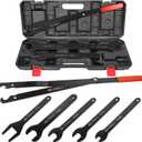 BILITOOLS Fan Clutch Removal Tool Kit, Fan Clutch Wrench Set 22 36 40 47 51 MM with Pulley Holder