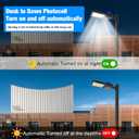 300W LED Parking Lot Lights Adjustable Arm Mount with Photocell 120-277V Waterproof IP66 42000LM 5000K Outdoor Commercial Area Street Flood Yard Lighting, 300-B-1PACK