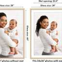 Americanflat 28x40 Poster Frame with Polished Plexiglass - Use as 24x36 Frame with Mat or Display 28x40 Photo Without Mat - Hudson Collection - Wide Picture Frames for Wall Display - Natural Oak