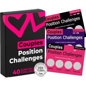 Couples Games for Adults  Position Challenges Scratch Off Cards, 40 Spicy Dares & Romantic Adventures for Couples to Build Deeper Intimacy, Fun Date Night Game, Valentines Gifts for Him & Her