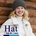 Loritta 3 Pieces Winter Hats for Women Scarf Touch Screen Gloves Set Thick Warm Fleece Lined Beanie Hat Gifts