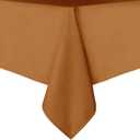 sancua Fall Tablecloth Rectangular - 60 x 84 Inch - Stain and Wrinkle Resistant Polyester Fabric Rectangle Table Cloth, Thanksgiving Table Cover for Dining Tables, Buffet Parties, Bronze
