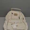GAXOS Cute Backpack for School Aesthetic Backpack Purse for Women Girls White Book Bag Korea Style Bookbag