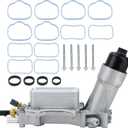 926-876 Aluminum Engine Oil Cooler Oil Filter Housing Adapter For 2011-2016 Dodge Charger,Chrysler 200 300, Grand Cherokee, Wrangler, Ram 1500 ProMaster 3.6L Replaces# 5184304AE, 68105583AF