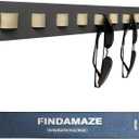 Sunglasses Organizer Wall Mounted Wood Sunglass Holder for Home Glasses Holder/Sunglasses Rack,Home Decor (Gray-1pcs-long)