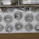 Gold Mid Century Modern Chandelier for Dining Room Light Fixture, 16-Light Glass Globe Bubble Linear Sputnik Light Fixture Chandelier for Kitchen Island Living Room, L39.4''