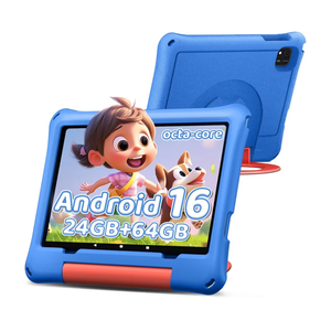 10 inch Kids Tablet, Android 16 Tablet for Kid, Octa-Core Processor, 24GB RAM, 64GB ROM 1TF Card Expandable for Toddler Children,Tablets with Case, Parental Control, 6000mAh, WiFi, BT5.0, Dual Camera