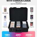 Card Case for Sport Cards Storage, Graded Trading Card Storage Box for 3" x 4" 35pt Rigid Card Sleeve, Waterproof Card Organizer Box with 9 Dividers for BCW MTG TCG Zion Card(Hold 600+ Toploaders)