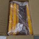 Brigii Ice Cube Tray with Lid&Bin, Ice Cube Mold with 56 Cubes, Stackable Ice Trays for Freezer with Easy-Release Silicone Bottom, for Drinks, Coffee, cocktail (Orange)