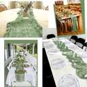 24 Pack Sage Green Table Runner 10Ft Cheesecloth Table Runner Rustic Gauze Table Runners Romantic Long Sage Sheer Fabric Cheese Cloth Table Runners for Wedding Party Bridal Baby Shower