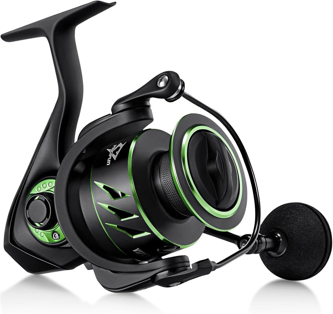 Piscifun Viper X Spinning Reel, Ultralight 6.2:1 High Speed Spinning Fishing Reel, 10+1BB, Carbon Fiber 33 LB Max Drag, 5000 Series