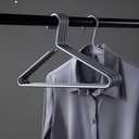 Premium Matte Titanium Gray Aluminum Coat Hangers 10 Piece Set, 16.5 Extra Smooth & Durable Metal Shirt Dress Hanger,Aluminum Alloy Hanger,Clothing Support,Clothing Hang