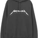 Metallica mens Metallica Classic Logo Unisex Pullover Hoodie (Medium, Charcoal)