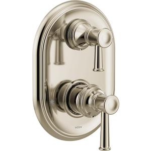 Moen UT3322NL Belfield M-CORE 3-Series 2-Handle Shower Trim with Integrated Transfer Valve, Valve Required, Polished Nickel