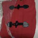 Gihuo Winter Jackets for Women Sherpa Lined Jacket Women Duffle Toggle Coat Hooded Fleece Jacket (Small, Wine)