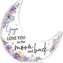 Yaya Gifts Gifts for Yaya From Grandkids Acrylic Moon Decorations 5.0 x 4.0 inch Mothers Day Christmas Birthday Gifts for Yaya, Gifts Ideas for Yaya Purple
