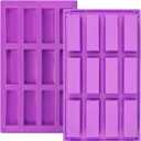2 Pack Granola Bar Mold Silicone Mold,12 Cavity Rectangle Energy Bar Mold,Cereal Bar Molds for Ganache, Chocolate Bar, Truffles, Cheesecake