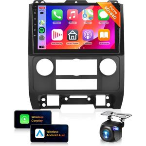 8Core 6G+128G for Ford Escape/Ford Kuga/Mazda Tribute 2007-2012 Car Stereo Radio with Wireless CarPlay Android Auto/9inch 1280x720P IPS Touchscreen/BT5.0/GPS/WiFi/DSP 46EQ/Backup Camera